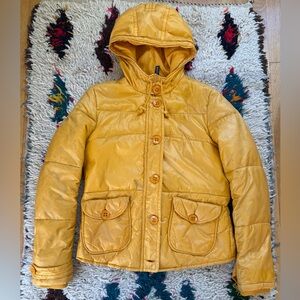 Vintage Y2K Sunshine Yellow Puffer Coat Jacket